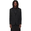 Simone Rocha Black Structured Slash Blazer In White