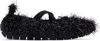 Simone Rocha Black Tinsel Grip Ballerina Flats In Black
