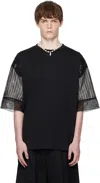 Simone Rocha Trapped Lace Patchwork T-shirt In Black
