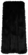 Simone Rocha Black Triple Slit Faux Fur Scarf In Black
