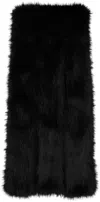 Simone Rocha Black Triple Slit Faux-fur Scarf In Black