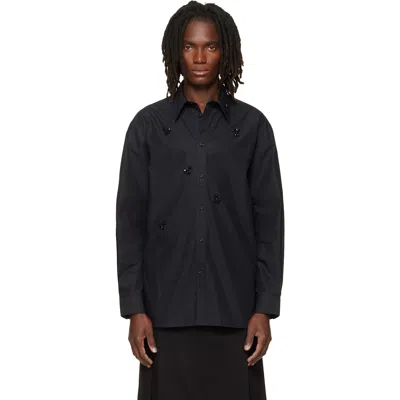 Simone Rocha Black Turbo Beaded Easy Shirt