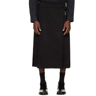 Simone Rocha Black Utility Clip Kilt In Transparent