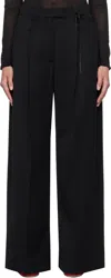 Simone Rocha Wide-leg Puddle Trousers In Black