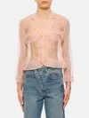 Simone Rocha Fitted Bust Detail Jacket In Pink