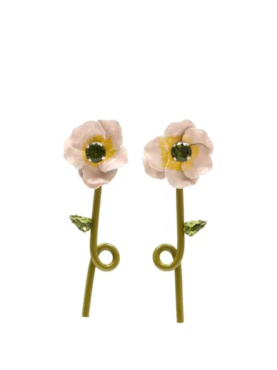 Simone Rocha Blooming Poppy Earrings In Gold