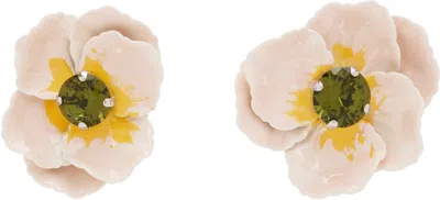 Simone Rocha Blooming Poppy Earrings In Multi