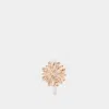 Simone Rocha Silver & Pink Crystal Blossom Hair Clip In Pink