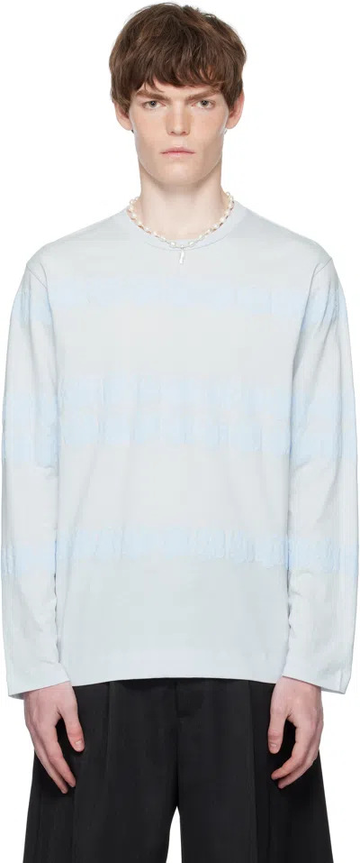Simone Rocha Blue Ribbon Daisy Chain Print Long Sleeve T-shirt