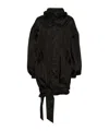 Simone Rocha Lightweight Bow-belt Jacket In Black