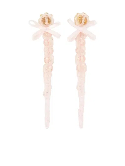 SIMONE ROCHA BOW CRYSTAL-DROP EARRINGS