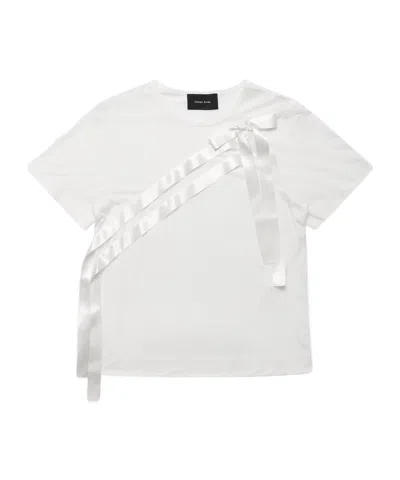 Simone Rocha Bow-decorated T-shirt In White