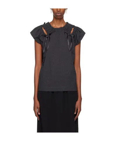 SIMONE ROCHA BOW DECORATIVE T-SHIRT