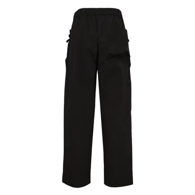 Simone Rocha Bow Detail Cargo Pocket Drawstring Pants In Black