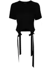 Simone Rocha Easy T-shirt With Bow Tails In Animal Print