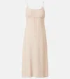 Simone Rocha Bow-detail Crêpe De Chine Slip Dress In Pink