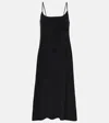 Simone Rocha Bow-detail Crêpe De Chine Slip Dress In Black