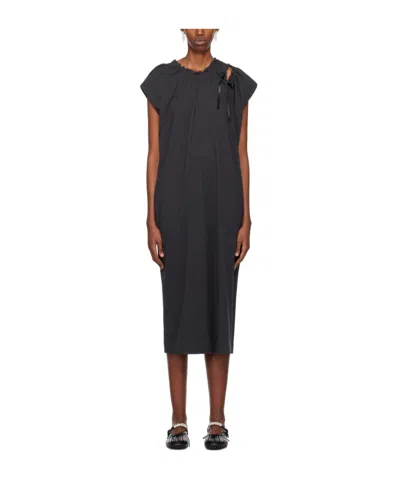 Simone Rocha Bow Detail Dress In Black