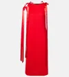 Simone Rocha Bow-detail Jersey Midi Dress In Red
