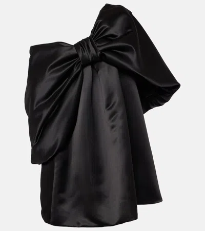 SIMONE ROCHA BOW-DETAIL OFF-SHOULDER MINIDRESS