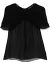 Simone Rocha Bow-detail Sheer Blouse In Black