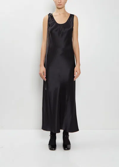 Simone Rocha Bow Detail Silk Camisole Dress In Black