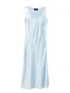 Simone Rocha Bow-detail Silk Dress In Blue