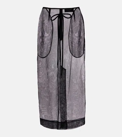 Simone Rocha Bow-detail Tulle Midi Skirt In Black