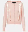 Simone Rocha Bow-detail Wool And Silk Cardigan In Pink