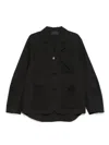 Simone Rocha Bow-detail Workwear Jacket In Gray