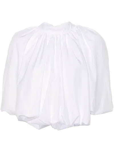 Simone Rocha Bow-embellished Balloon-sleeves Top In White