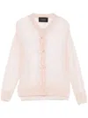 Simone Rocha Bow-embellished Cardigan In Pink