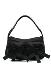 Simone Rocha Bow-embellished Shoulder Bag In Black / Pearl