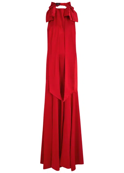 Simone Rocha Bow-embellished Silk-satin Gown