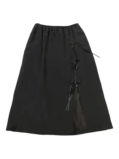 Simone Rocha Bow-embellished Skirt In Black