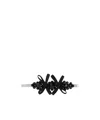 Simone Rocha Black Petite Bow Detail Flower Hair Clip In Black