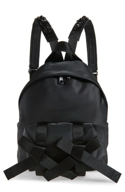 Simone Rocha Bow Front Backpack In Black