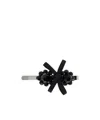 Simone Rocha Black Petite Bow Mini Flower Hair Clip In Black