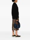 Simone Rocha Bow Pearl-embellished Shoulder Bag In Blue
