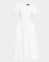 Simone Rocha Womens White Tutu Puffed-sleeves Cotton-poplin Detail Dress In White