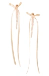 Simone Rocha Pink Bow Ribbon Drip Earrings