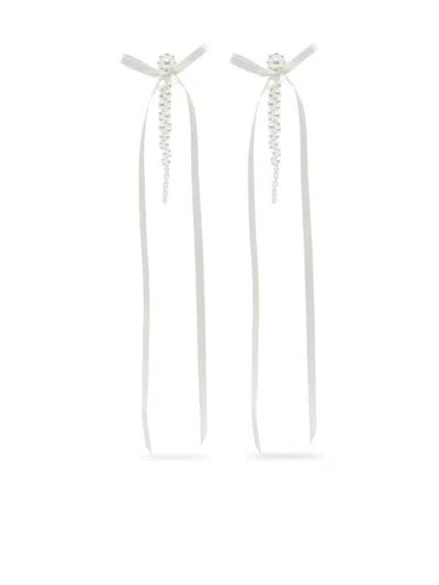 SIMONE ROCHA SIMONE ROCHA BOW RIBBON DRIP EARRINGS