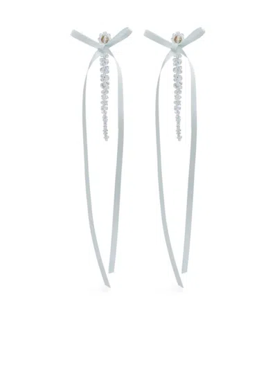 SIMONE ROCHA SIMONE ROCHA BOW RIBBON DRIP EARRINGS