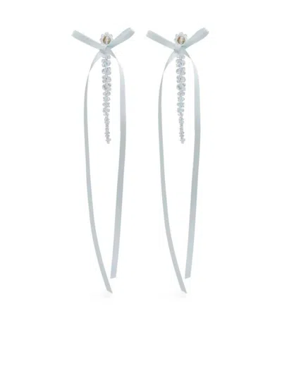Simone Rocha Bow Ribbon Drip Earrings Accessories