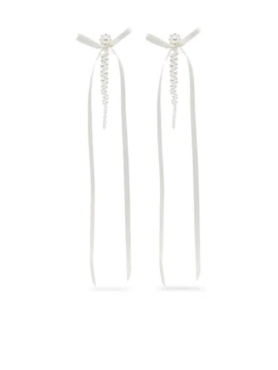 Simone Rocha Bow Ribbon Drip Earrings Accessories