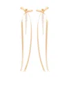 Simone Rocha Bow Ribbon Drip Earrings In Nude & Neutrals