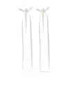 Simone Rocha Bow Ribbon Drip Earrings Accessories In White