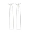 Simone Rocha Ribbon Bow Drip Earrings In White