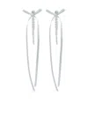 Simone Rocha Bow Ribbon Drip Earrings In White