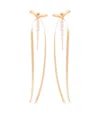 Simone Rocha Ribbon Bow Dangle Earrings In Beige